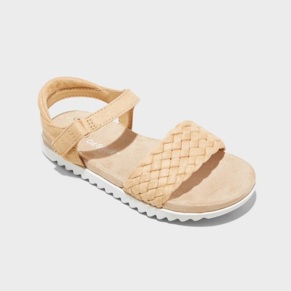Toddler Maddie Footbed Sandals - Cat & Jack™ Cognac 5T 🌟BOGO🌟